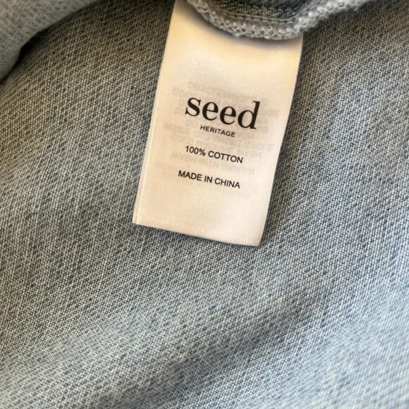 Seed Heritage Denim Button Through Mini Dress (AUS 10/US 6) - Picture 12 of 12